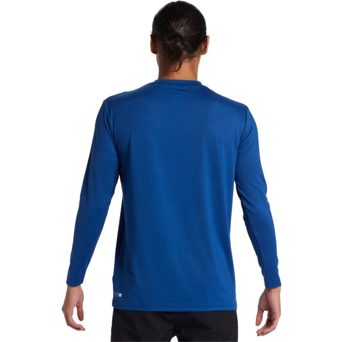 2024 Quiksilver Mens DNA Bubble Logo Long Sleeve Surf Tee AQYWR03189 - Monaco Blue